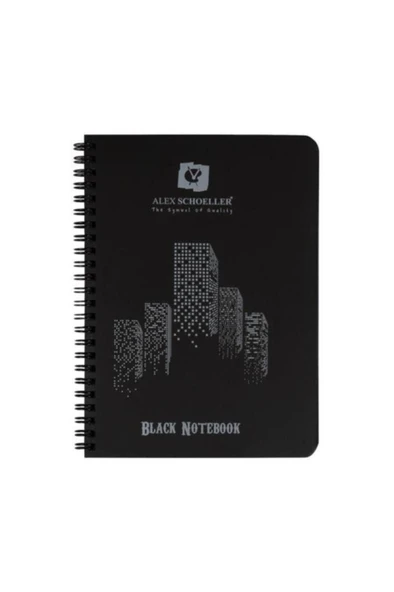 Alex Schoeller Siyah Spiralli Defter