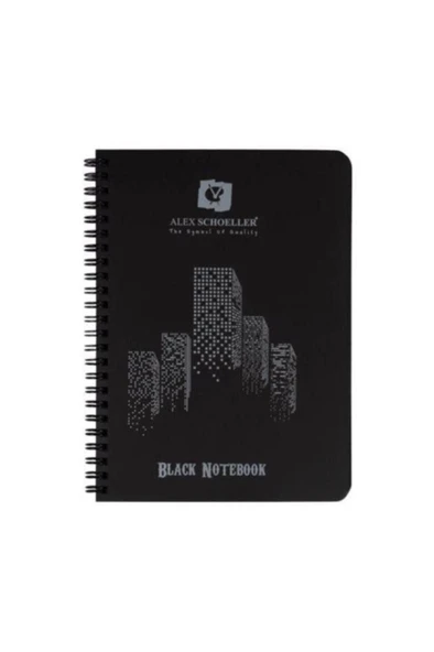 Alex Schoeller Siyah Spiralli Defter - 2