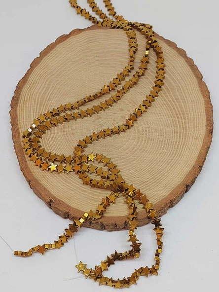 Hematit Taşı Yıldız Şekilli 2.5*6mm Dizi (56046) - Resim 4