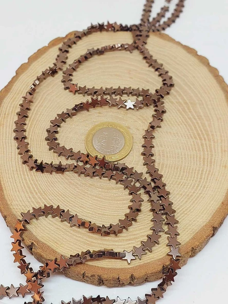 Hematit Taşı Yıldız Şekilli 2.5*6mm Dizi (56048) - 5