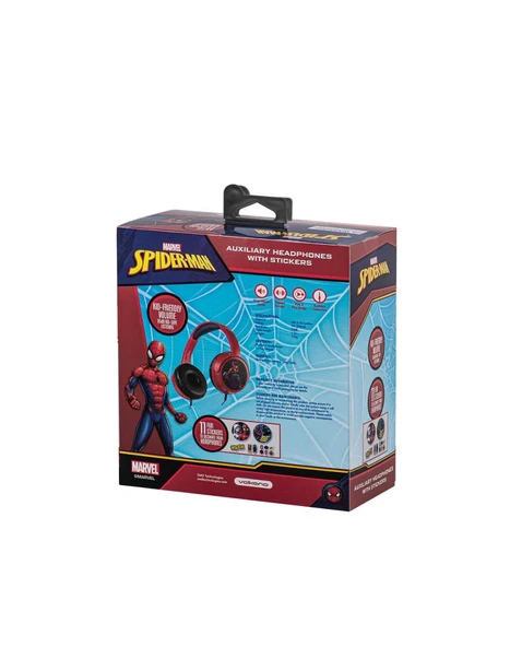 Marvel Spıderman  Kablolu Kulaklık Çocuk Kulaklığı Lisanslı Hediye Stıckerlı MV-6513-SM3 - 2
