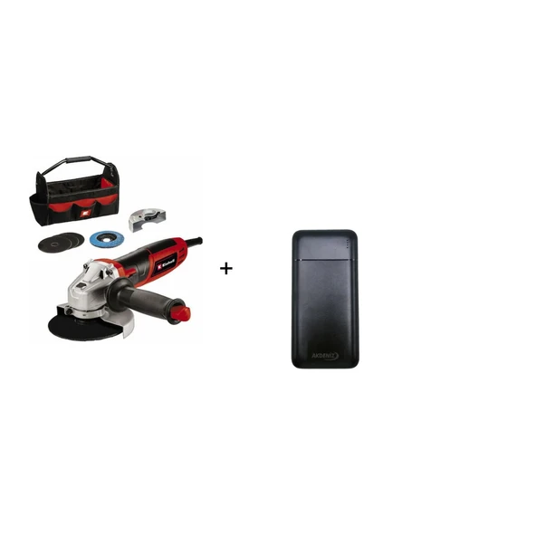 Einhell TC-AG 125/850 Kit Taşlama 850W  4430977 + Akdeniz Taşınabilir Şarj Cihazı