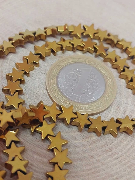 Hematit Taşı Yıldız Şekilli 2.5*6mm Dizi (56046) - Resim 3