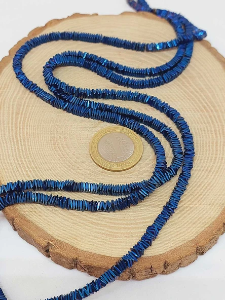 Hematit Taşı Kare Şekilli 1*4mm Dizi (56054) - Resim 5