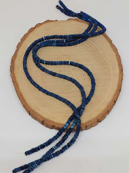 Hematit Taşı Kare Şekilli 1*4mm Dizi (56054) - Resim 3