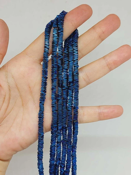 Hematit Taşı Kare Şekilli 1*4mm Dizi (56054) - Resim 4