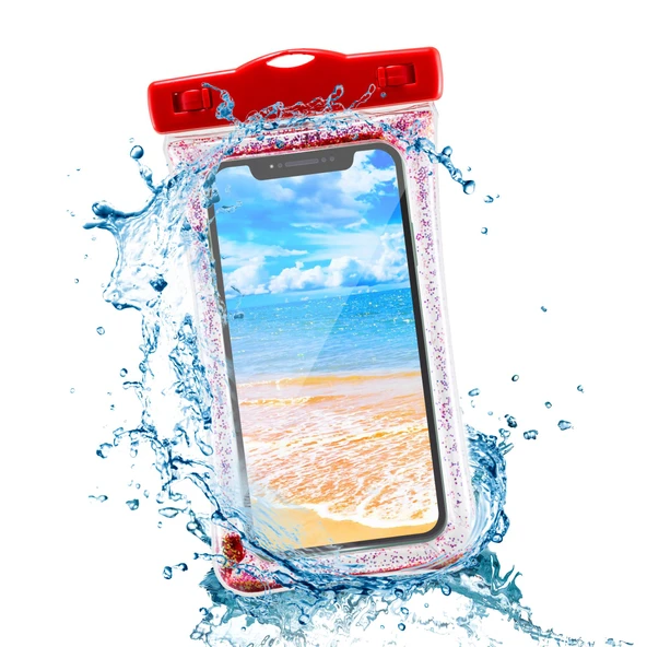 MF Product 0243 Su Geçirmez Telefon Kılıfı Kırmızı