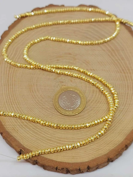 Hematit Taşı Rondela Faset Kesim 2*3.5mm Dizi (56062) - Resim 5