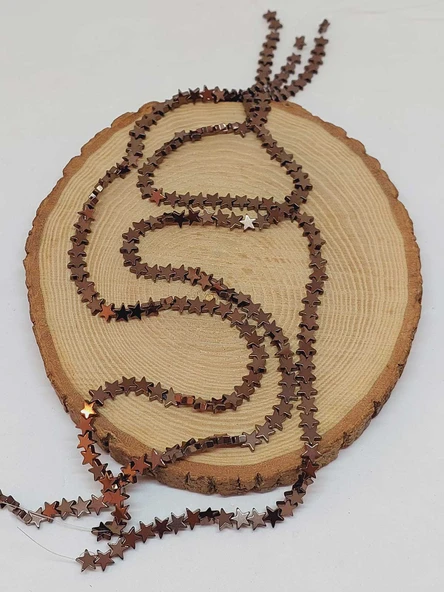 Hematit Taşı Yıldız Şekilli 2.5*6mm Dizi (56048) - 3