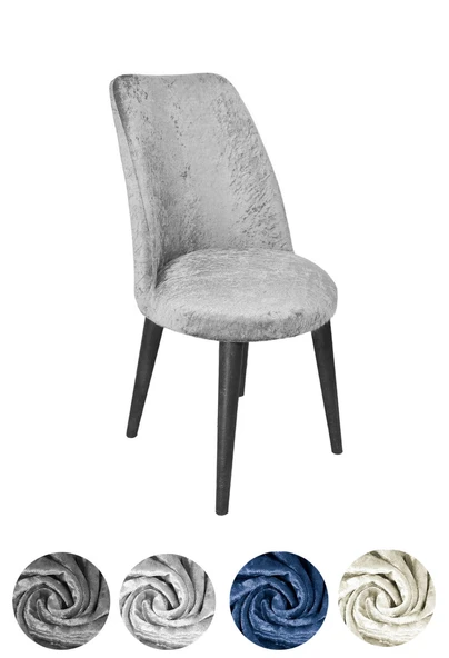 upmall kadife kumaş oval sandalye kılıfı,sandalye örtüsü 6 adet - 2