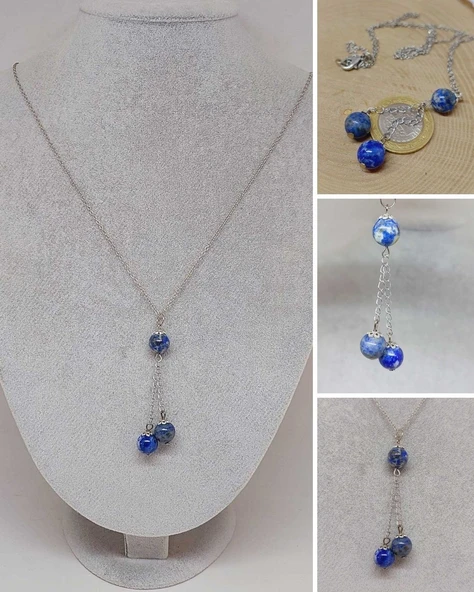Lapis Taşı Zincirli Kolye (4445)
