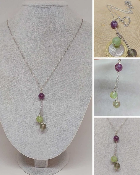 Florit Taşı Zincirli Kolye (9312) ürün görseli 1