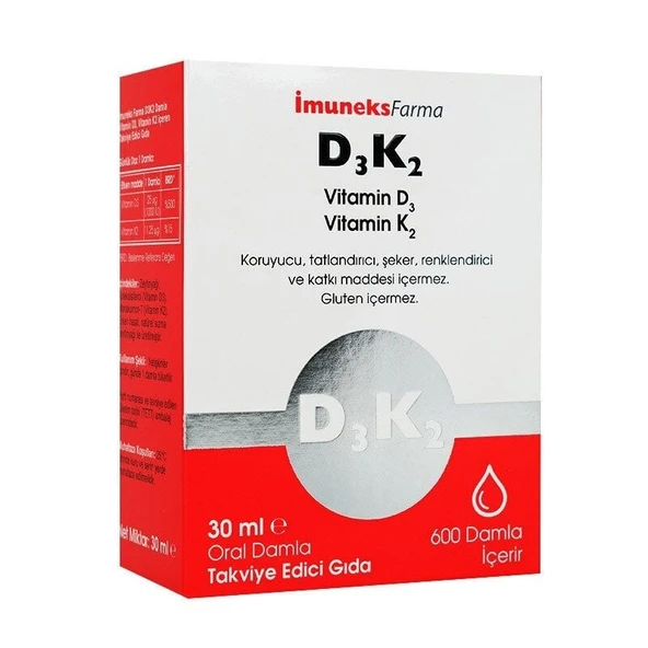 İmuneksFarma Vitamin D3K2 30ml Damla ürün görseli