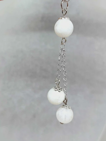 Ay Taşı Zincirli Kolye (9338) - Resim 4