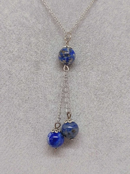 Lapis Taşı Zincirli Kolye (4445) - 5