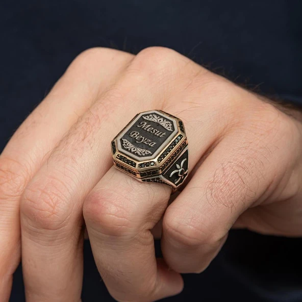 Kişiye Özel İsimli 925 Gümüş Yüzük - Resim 3