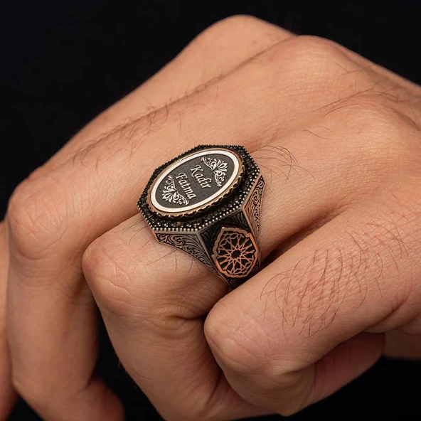 Kişiye Özel İsimli 925 Gümüş Yüzük - 3