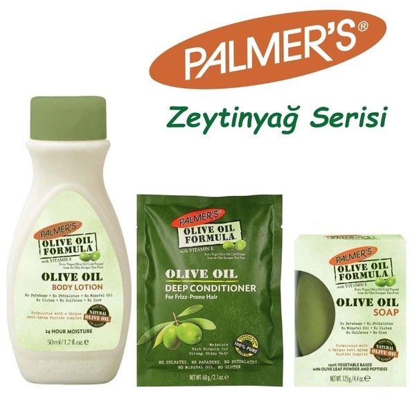 Palmer's Olive Oil Formula Olive Oil Deep Conditioner+Soap+Body Lotion Zeytinyağ Serisi