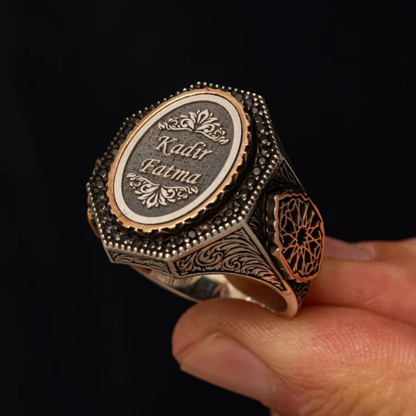 Kişiye Özel İsimli 925 Gümüş Yüzük - 8