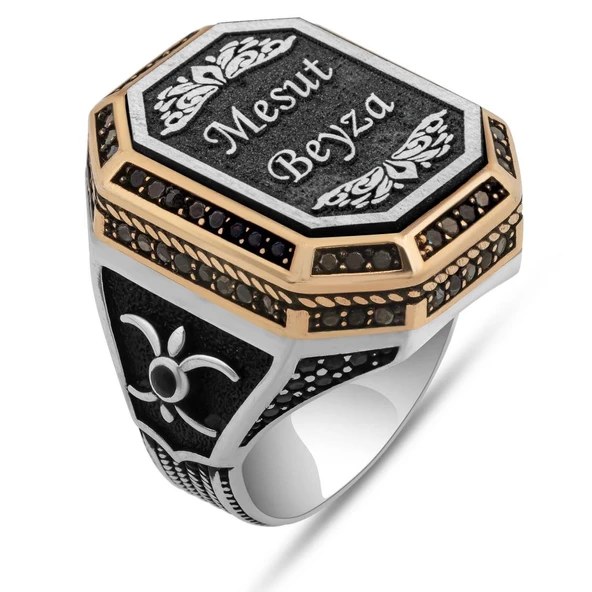 Kişiye Özel İsimli 925 Gümüş Yüzük - Resim 2