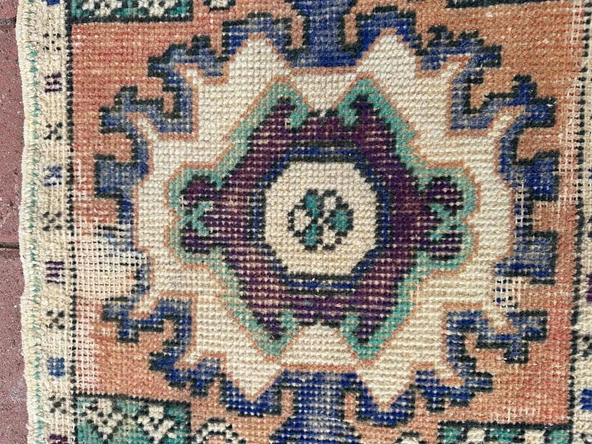 49 x 90 cm El Yapımı Küçük Vintage Kilim, Türk Yöresel Halısı, Yatak Odası & Oturma Odası Dekoru - 3