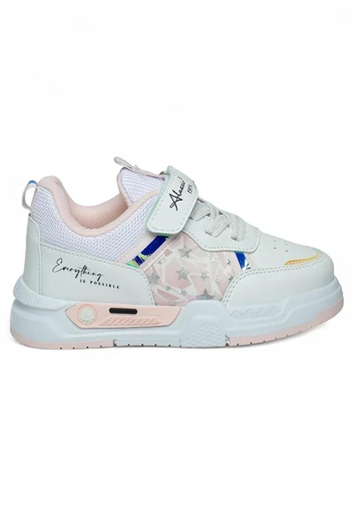 Celira Als Beyaz Pembe Cilt Kız Çocuk Sneaker Spor Ayakkabı