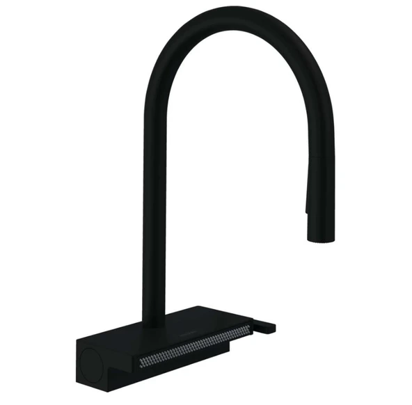 Hansgrohe Aquno Select M81 Eviye Bataryası 170 Spiralli 3jet sBox Satin Siyah 73831670