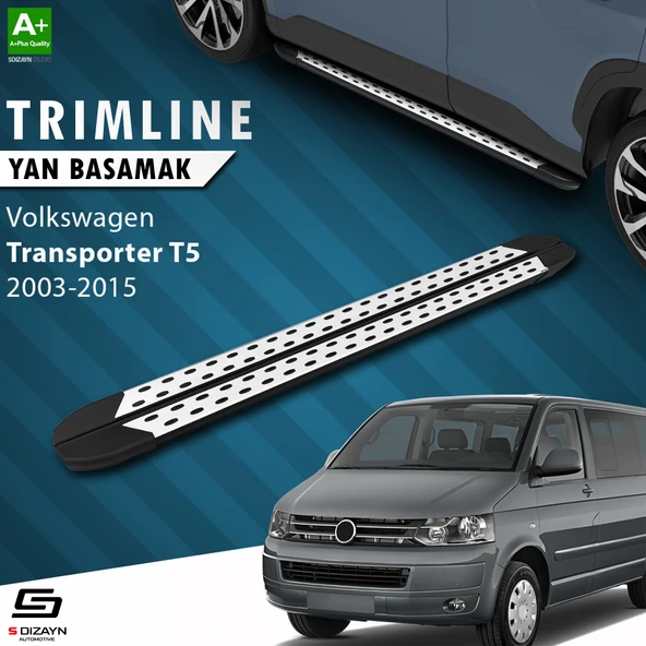 VW Transporter T5 Kısa Şase TrimLine Gri Yan Basamak 215 Cm 2003-2015 ürün görseli 1