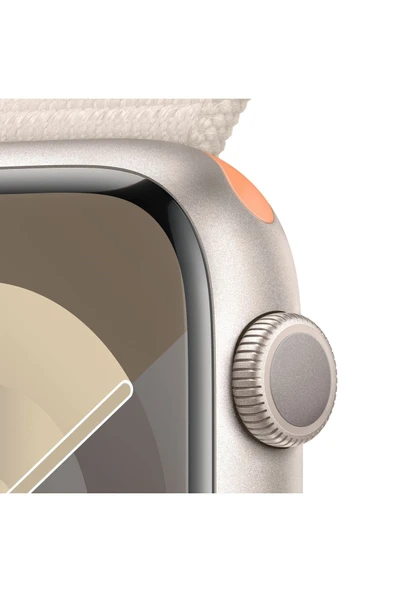 Apple Watch 9 45mm Yıldız Işığı Alüminyum Kasa ve Yıldız Işığı Spor Loop - 3