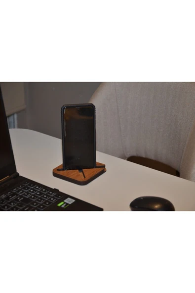 ARKITEKT EX Ahşap Telefon Tutucu Koyu Ceviz