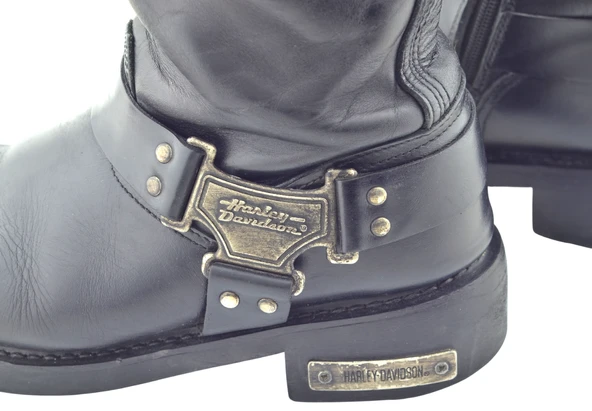 Harley Davidson Hakiki Deri Erkek Siyah Bot 2.ELdir 43 NUMARADIR - 3