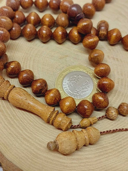 Mango Ağacı Sığırcık Kesim 99luk Tesbih 9*9.5mm (55808) - Resim 3