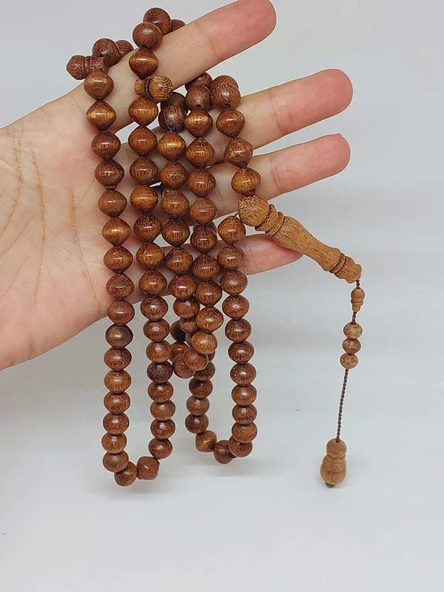 Mango Ağacı Sığırcık Kesim 99luk Tesbih 9*9.5mm (55808) - Resim 5