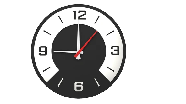 Dekoratif Aynalı Duvar Saati - Gümüş-Siyah