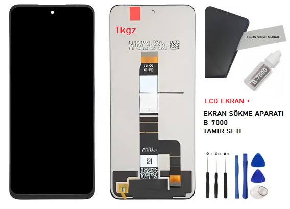 Xiaomi Redmi 12  Uyumlu Lcd Ekran Dokunmatik SERVİS Orijinali + B-7000 + TAMİR SETİ