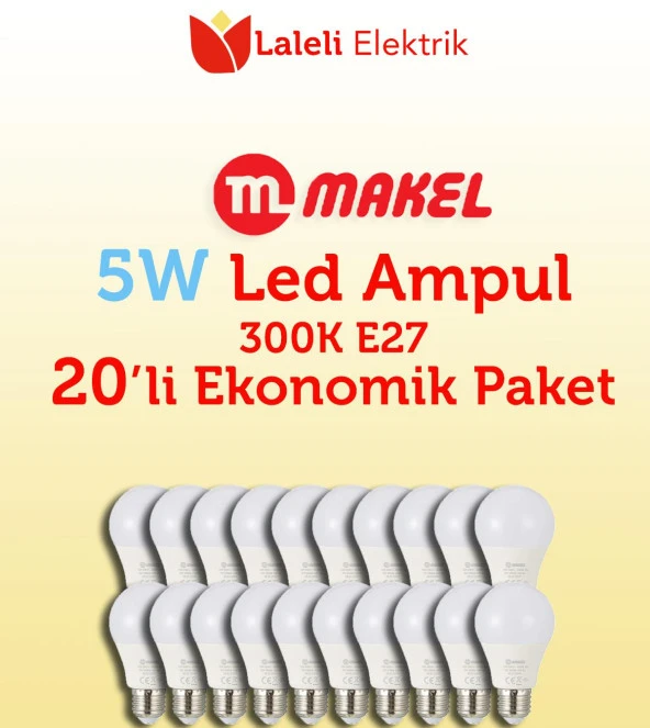 Makel 5W Led Ampul 3000K 20 Adet Ekonomik Paket - 2