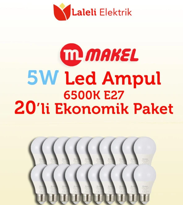 Makel 5W Led Ampul 6500K 20 Adet Ekonomik Paket - 2