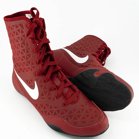Nike KO Boks Ayakkabısı Kırmızı Boxing Shoes - 2