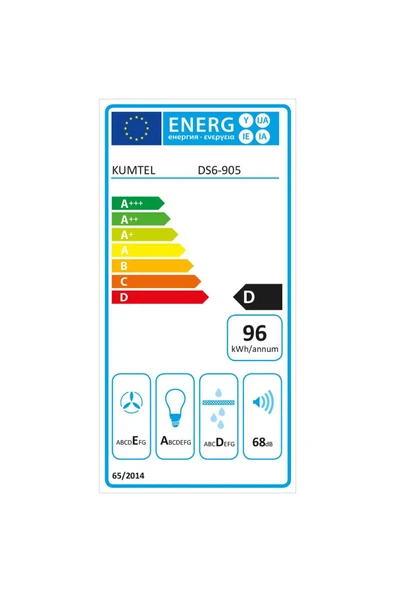 KUMTEL DS6-905A Sürgülü  Yüksek Emiş Güçlü Aspiratör -   Beyaz - 3