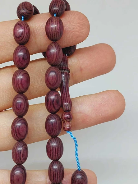 Kafur Ağacı Badem Kesim 33lük Tesbih 6.5*9mm (55822) - Resim 2