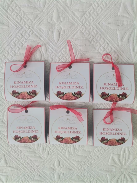 Özel Tasarım Hazır Paketlenmiş Kınamıza Hoşgeldiniz Yazılı Hediyelik Dağıtmalık Kına 50 Adet - Resim 4