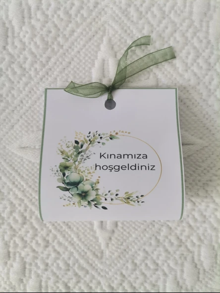 Özel Tasarım Hazır Paketlenmiş Kınamıza Hoşgeldiniz Yazılı Hediyelik Dağıtmalık Kına 25 Adet - Resim 4