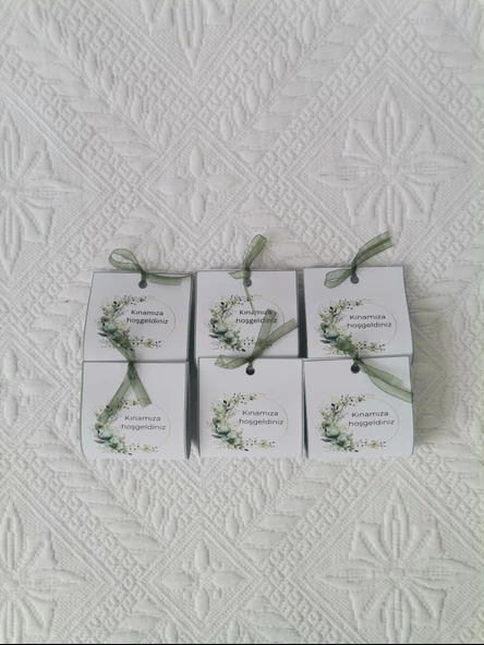 Özel Tasarım Hazır Paketlenmiş Kınamıza Hoşgeldiniz Yazılı Hediyelik Dağıtmalık Kına 75 Adet - Resim 4