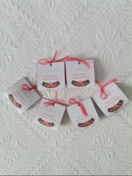 Özel Tasarım Hazır Paketlenmiş Kınamıza Hoşgeldiniz Yazılı Hediyelik Dağıtmalık Kına 50 Adet ürün görseli