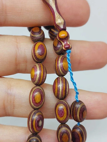 Kafur Ağacı Badem Kesim 33lük Tesbih 6.5*9mm (55830) - Resim 2