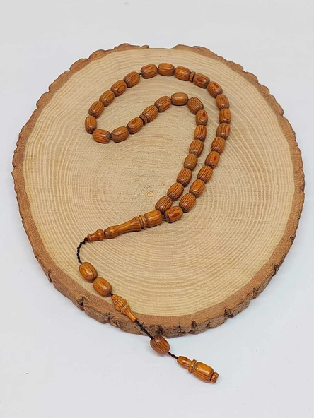 Kafur Ağacı Kapsül Kesim 33lük Tesbih 6*9mm (55826) - Resim 4