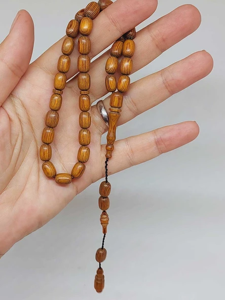 Kafur Ağacı Kapsül Kesim 33lük Tesbih 6*9mm (55826) - Resim 5