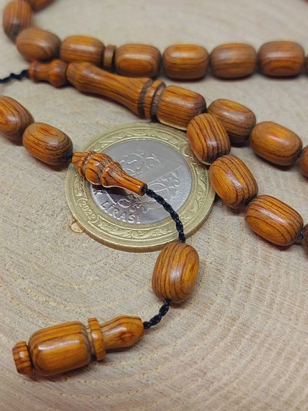 Kafur Ağacı Kapsül Kesim 33lük Tesbih 6*9mm (55826) - Resim 3