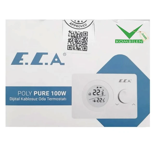 E.C.A Poly Pure Kablosuz DijitalOda Termostatı 100W