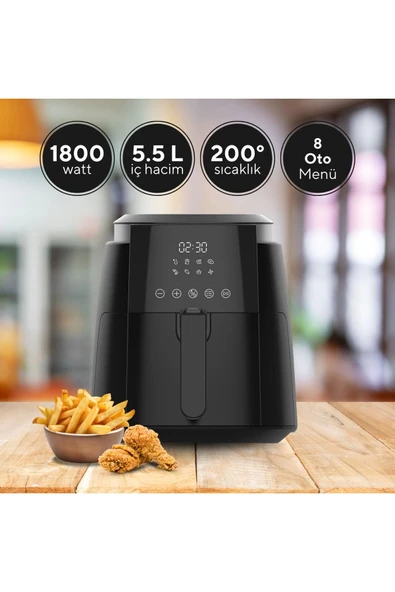 Kumtel Digital Fastfryer XL ( Yağsız Fritöz Airfryer ) HAF-02 - Resim 5
